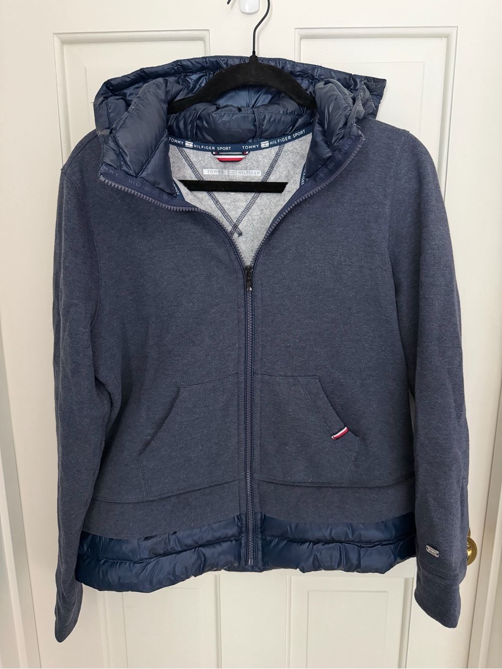 Tommy Hilfiger Navy Hybrid Hooded Jacket